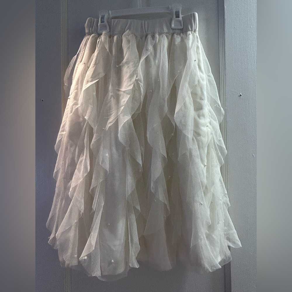 Joyfolie Mia Joy Little girls frilly skirt with pearls